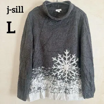 j-sill 눈꽃 디자인 긴팔 니트 스웨터 L