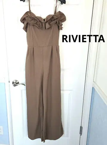 새상품 RIVIETTA 프릴 브라운 올인원 살로펫