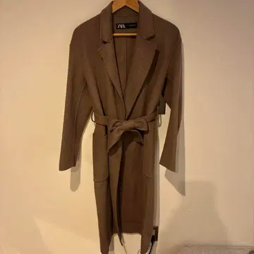 ZARA 브라운 롱 코트 XS 핑크 브라운 베이지
