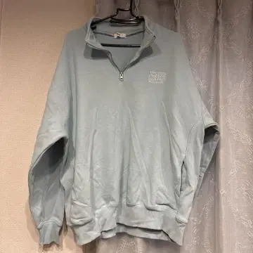 WEGO 라이트 블루 하프 집업 트레이닝복