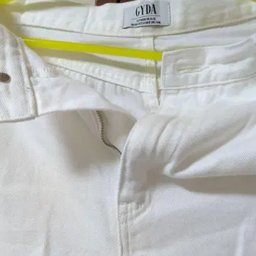 GYDA 화이트 데미지 스트레이트 데님