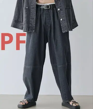 스튜디오 클립 배럴 데님 팬츠 블랙 PF 푸치 프리