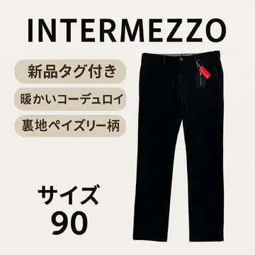 INTERMEZZO 코듀로이 팬츠 90 블랙 가을/겨울 택 포함 새상품