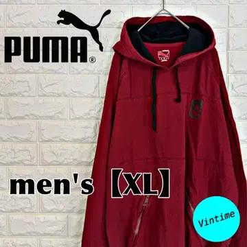 V939 [puma] 프린트 로고 후드티 [남성용 XL] 보르도