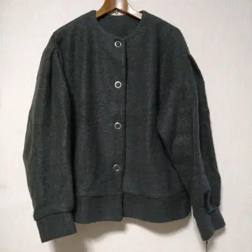 택 포함 새상품 CLOCHE 크로셰 소매 개더 아우터 블루종