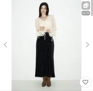 LILY BROWN 벨로아 롱 스커트