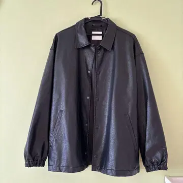 FREAK'S STORE 남성용 블랙 인조 가죽 자켓