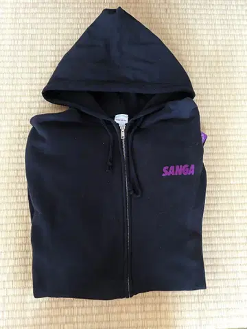 SANGA 지퍼 후드티 XXL 블랙