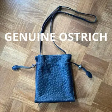 GENUINE OSTRICH 숄더백 블랙