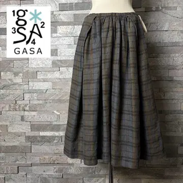gasa* 가사 린넨 플레어 개더 스커트