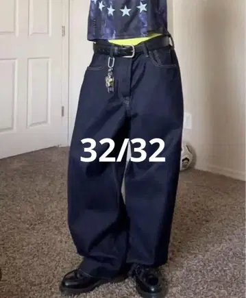 GAP 32 x 32 슈퍼 배기 데님 다크 린스 진스 갭