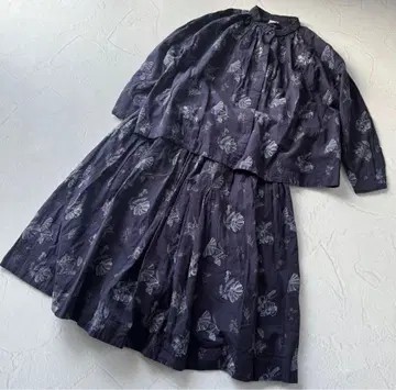 새상품급 TSUHARU 사만사 모스모스 면린넨 플라워 자수 셋업