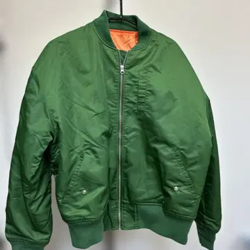 새상품급 RVCA MA-1풍 그린 충전솜 블루종 S 사이즈