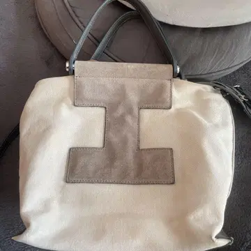 이아쿠치 캔버스 스웨이드 토트백