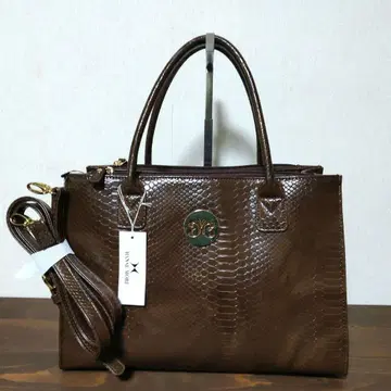 [미사용 새상품] HANAE MORI 밴딩백 2way 포멀 브라운