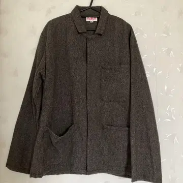 울 혼방 다크 브라운 자켓