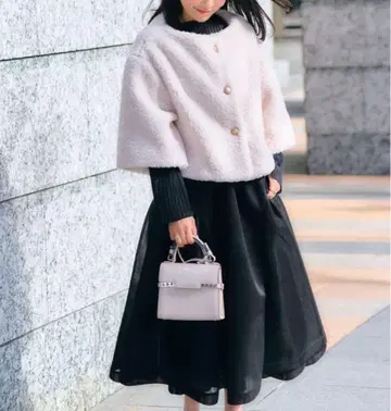 미사용 새상품 마를롱 에논피 보아 자켓 코트