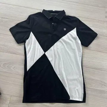 St ANDREWS 골프 피케 셔츠 L 블랙/화이트