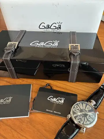 GaGa MILANO 수동 와인딩 아날로그 손목시계 48mm