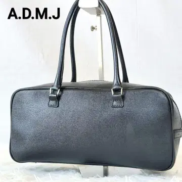 A.D.M.J 보스턴 백 핸드백 블랙 블랙 가로 긴