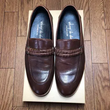 whoop de doo 브라운 가죽 로퍼