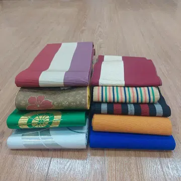 반폭 오비 춤 오비 9개 세트 다채로운 디자인