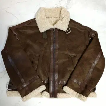 새상품 택 포함 XL 페이크 무스탕 자켓 브라운 무스탕풍 보아