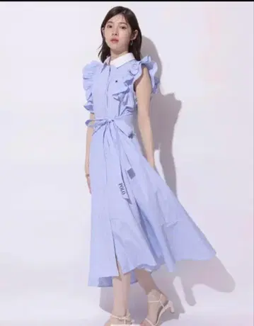 Rirandture POLO BCS 콜라보 플리츠 셔츠 원피스