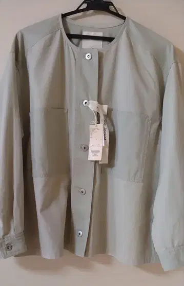 studio CLIP 노카라 리메이크 G 재킷 라이트 세이지 그린