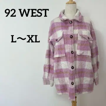 92 WEST 체크 무늬 오버 사이즈 자켓 L~XL 상당