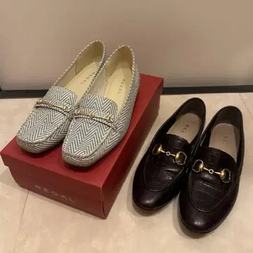 REGAL 비트 로퍼 악어 헤링본 패턴 23.0cm