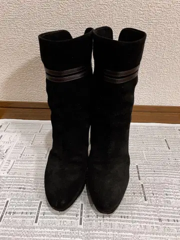 sergio rossi/세르지오 로시 블랙 스웨이드 숏부츠