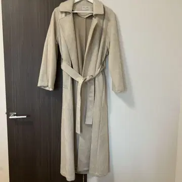 room306 CONTEMPORARY 스웨이드 트렌치 롱 코트 벨트 포함