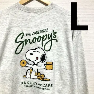 새상품 PEANUTS 스누피 사가 자수 도넛 트레이닝복 긴팔 L