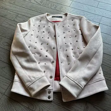 ZARA BASIC 스터드 노카라 자켓