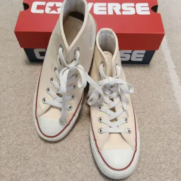 CONVERSE 크림색 하이컷 스니커즈