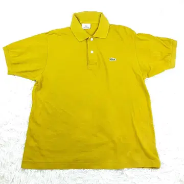 새상품급 라코스테 피케 셔츠 머스타드 겨자색 레어 색상