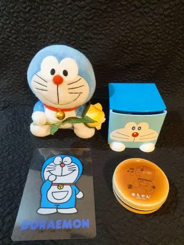 도라에몽 굿즈 봉제 인형 탁상 케이스 책받침 메모통