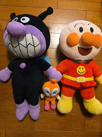 [ 2개 ] 약 50cm 호빵맨 세균맨 봉제 인형 세트