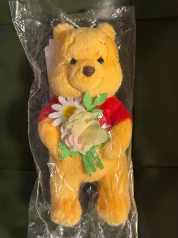 [미개봉 새상품] 오히사마 마켓 한정판 꽃다발 꼬옥 곰돌이 푸 마스코트