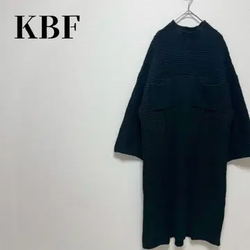 KBF 더블 포켓 BIG 니트 원피스 울 혼방 블랙 계열