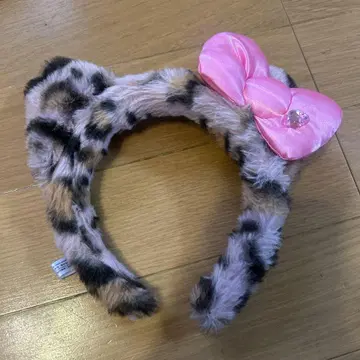 유니버셜 키티 머리띠 레오파드 무늬 핑크