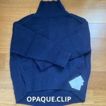 [ 미사용 새상품 택 포함 ] OPAQUE.CLIP 하이넥 니트