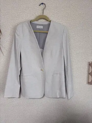 PLST 노카라 자켓 라이트 그레이