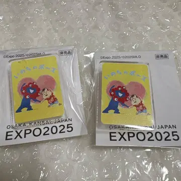 EXPO2025 생명의 포즈 핀 배지 2개 세트