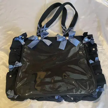 A4 프릴 디자인 이타백용 토트백 Black Limited