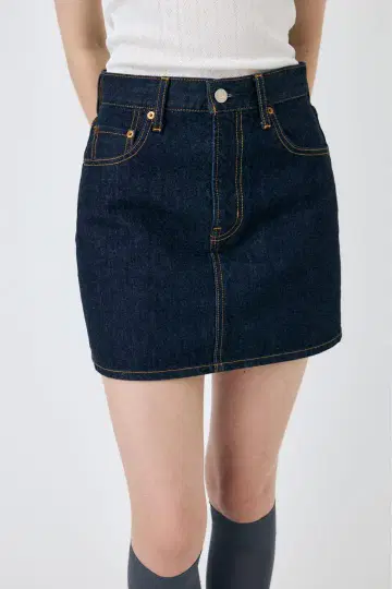 moussy 데님 미니 스커트 one wash