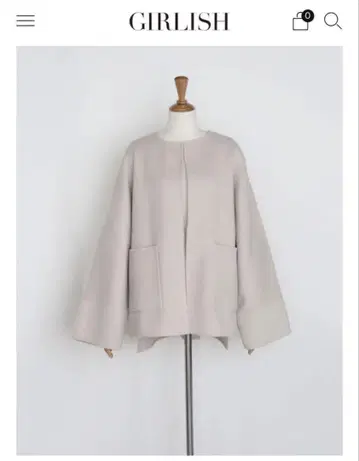 [girlish] st.cecilia 리버 울 코트 핑크