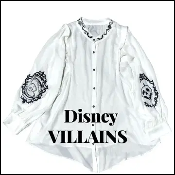 Disney Villains 자수 긴팔 셔츠 블라우스 상의 M