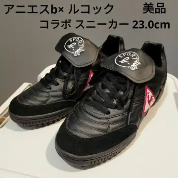 새상품급 agnes b. 에네스베 콜라보 가죽 스니커즈 23.0cm